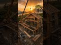 They Built a Bamboo Cottage in a Tea Valley 🍃 #shorts