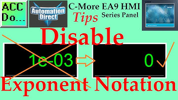 C-More EA9 Disable Exponent Notation
