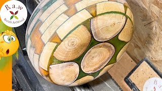Woodturning  I TRY an IDEA with slices of log and the result is...❓