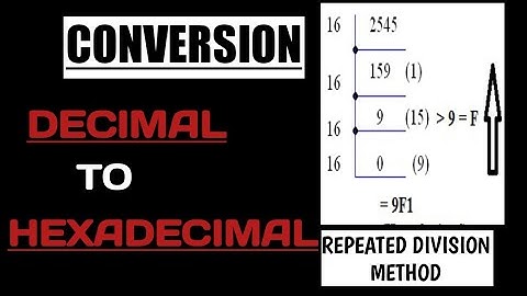 DECIMAL TO HEXADECIMAL CONVERSION || EASY WAY || REPEATED DIVISION METHOD.