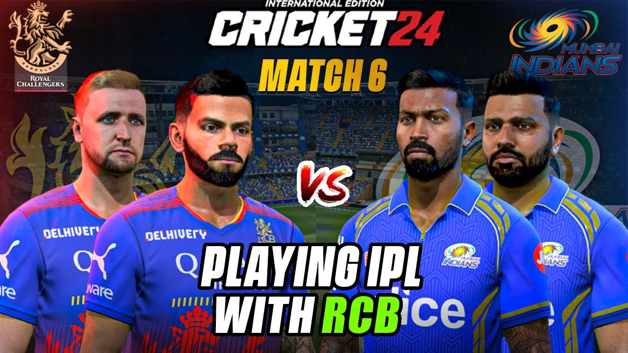 RCB vs MI - Big Match 😍🔥 - Playing IPL as RCB in Cricket 24 #6