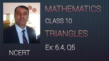 CLASS 10 MATHS TRIANGLES EXERCISE: 6.4 Q5 COMPLETE NCERT  SOLUTIONS.