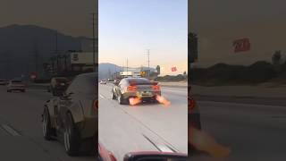His Car is A FLAMETHROWER! #cars #automobile #nissan #nissangtr #r35 #flames #jdm