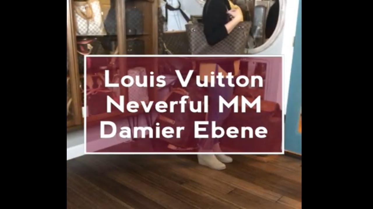 Wearing Louis Vuitton I Damier Ebene Neverful MM Mod Shot