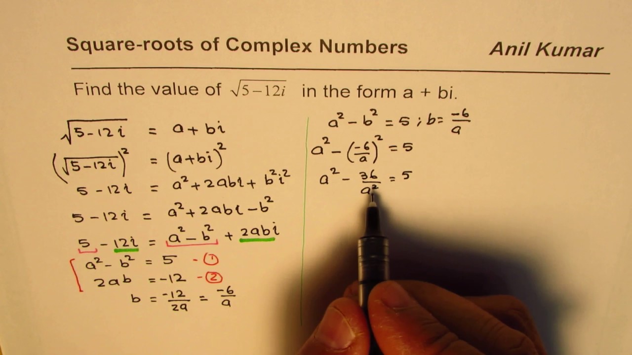 how-to-find-square-root-of-complex-number-youtube