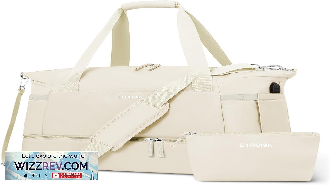 ETRONIK Gym Bag for Women Personal Item Travel Duffel Bag with Shoes ...