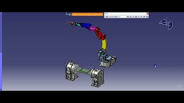 Catia V5 Robot Welding Arm Simulation and Analysis DMU Human Builder