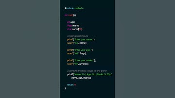 Print Multiple Values in C | printf() Explained #clanguage #cprogramming #codingtips