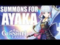 SHE'S FINALLY HERE! SUMMONS FOR AYAKA! (Genshin Impact)