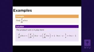 Calculus I - Derivatives of Logarithmic and Exponential Functions