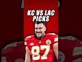 Chiefs vs Chargers Picks 🏈🔥#nfl #PatrickMahomes #Chiefs #Chargers #football #fyp #shorts #nflpicks