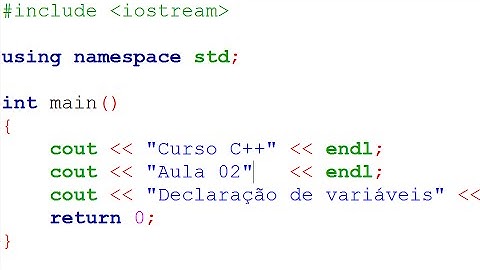 [C++] Aula 02- Declaração de variáveis