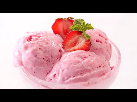 Helado de Fresa fácil y delicioso | 3 Ingredientes y SIN máquina heladera!