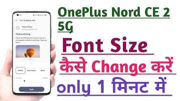 OnePlus Nord CE 2 5G Font Size Change Kaise kare | How to Change Font Size