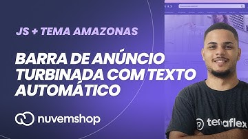 Barra de anúncio com texto automático tema AMAZONAS Nuvemshop