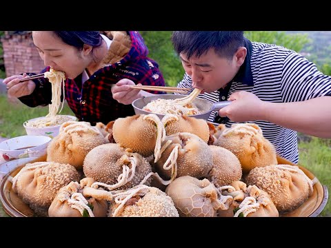 Mee telur dengan 10 perut kambing