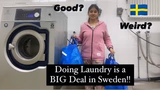🇸🇪 WHY Doing Laundry is a BIG DEAL in SWEDEN ? Laundry System foreign countries! #indianinsweden