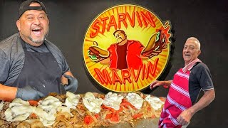 MONSTER 24inch Cheesesteak | Starvin Marvin