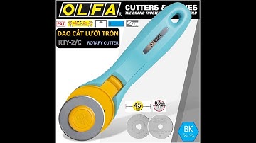 Dao cắt lưỡi tròn 45 mm OLFA Nhật Bản RTY-2/C- Dao cắt vải, giấy, nhựa vinyl