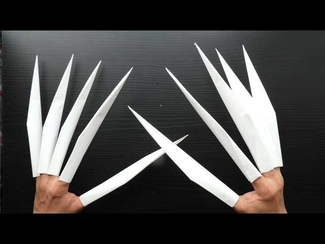 Como hacer unas garras de papel