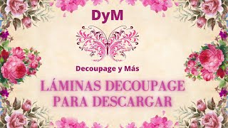 Láminas decoupage para descargar gratis