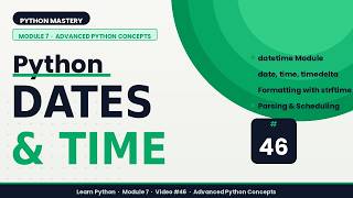 Working with Dates & Time in Python | datetime Module Explained