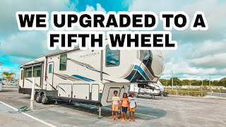 FULL TIME RV FAMILY UPDATE: WE GOT A BRAND NEW 5th WHEEL AND TRUCK 😲