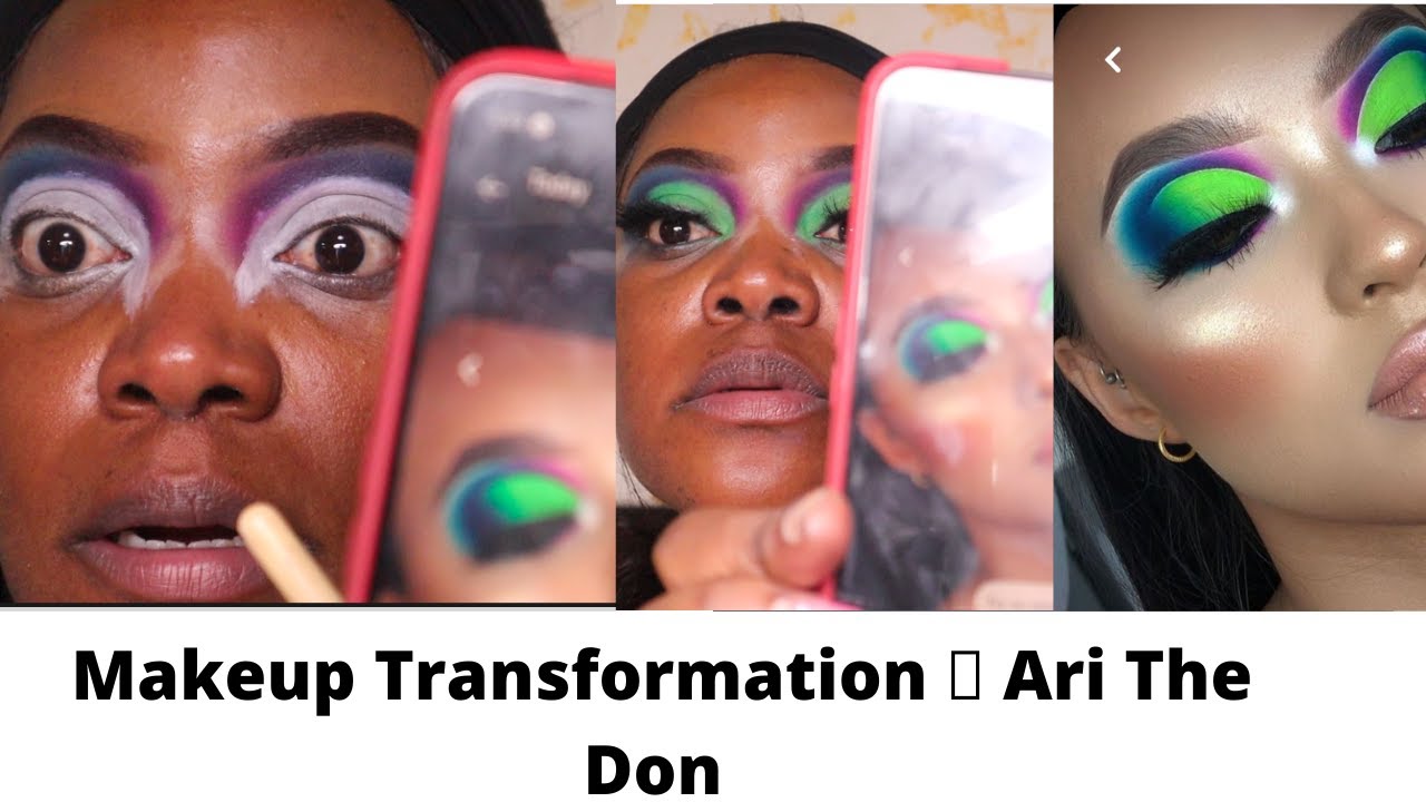 Recreating Ari The Dons Makeup Look,Eye Makeup Recreation,Green Cut