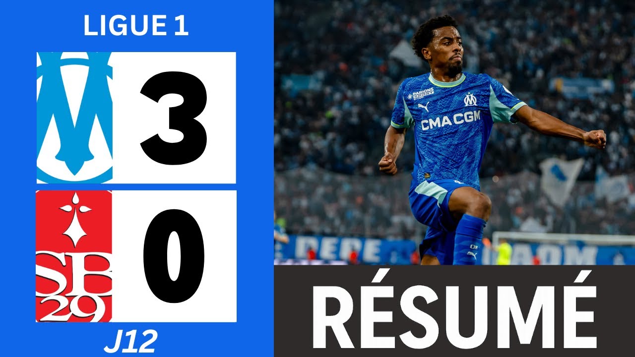 Olympique de Marseille- Stade Brestois 29 | 3-0 | Le Résumé | Ligue 1 ...