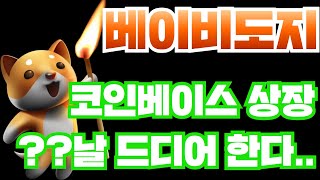 [베이비도지] 코인베이스 상장 ???날에 드디어 합니다..! #베이비도지