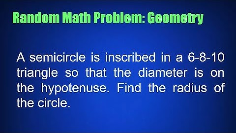 Random Math Problem: Geometry