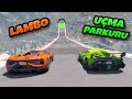 Lamborghini Ailesi Arabalar Uçma Parkurunda - GTA 5