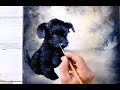 How to paint a PUPPY | Easy Acrylic PAINTING for BEGINNERS | Abstract