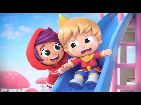 The Prince is too scared of the slide. | Fairy Tales | Increditales