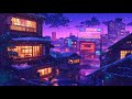 🌙 80’s &amp; 1990 Snowfall Over Quiet Streets | Lofi Study Beats | The Japanese Town