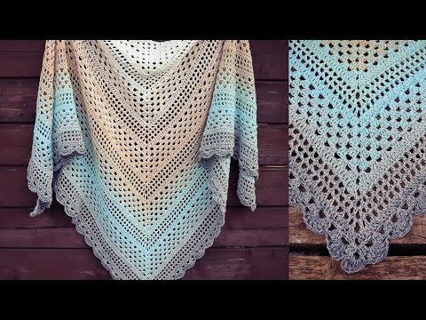 Crochet cheap triangle shawl