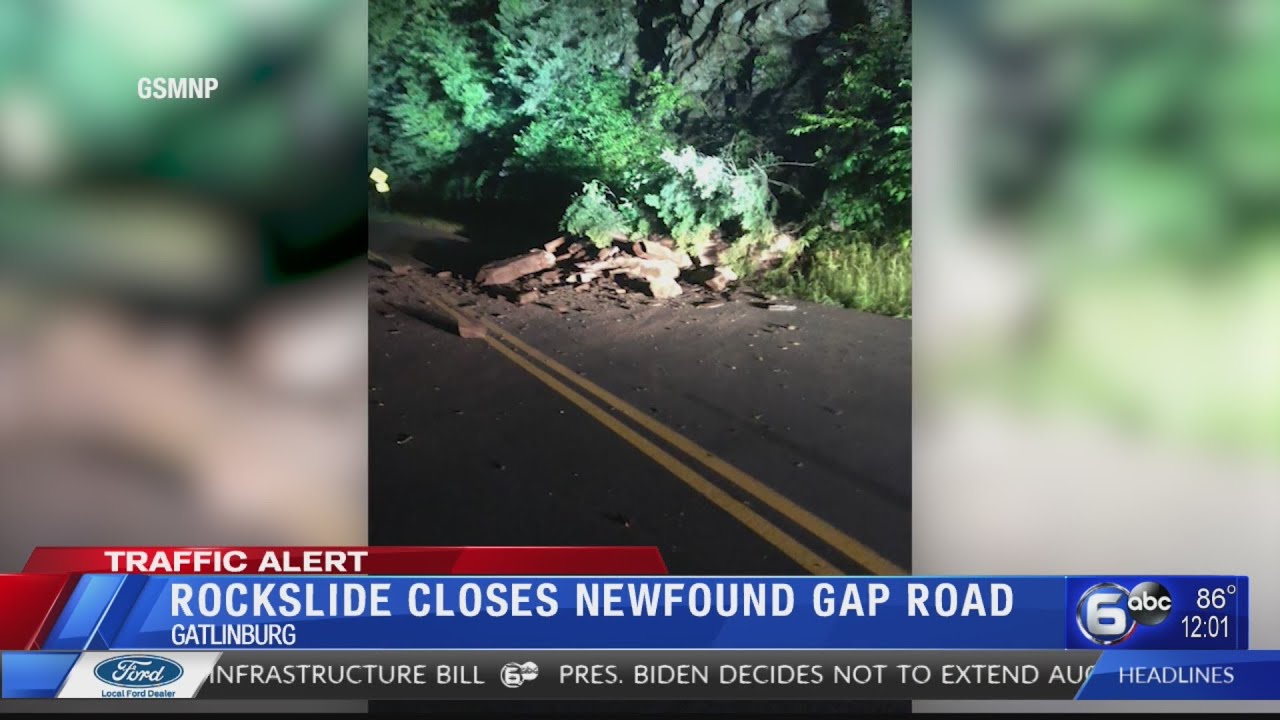 Newfound Gap Road closed due to rock slide