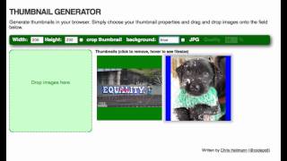 Thumbnail generator in HTML5 canvas with drag and drop