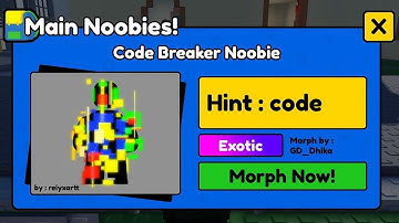 How to get CODE BREAKER Noobie in FIND THE NOOBIES MORPHS [ CODE ]  Roblox