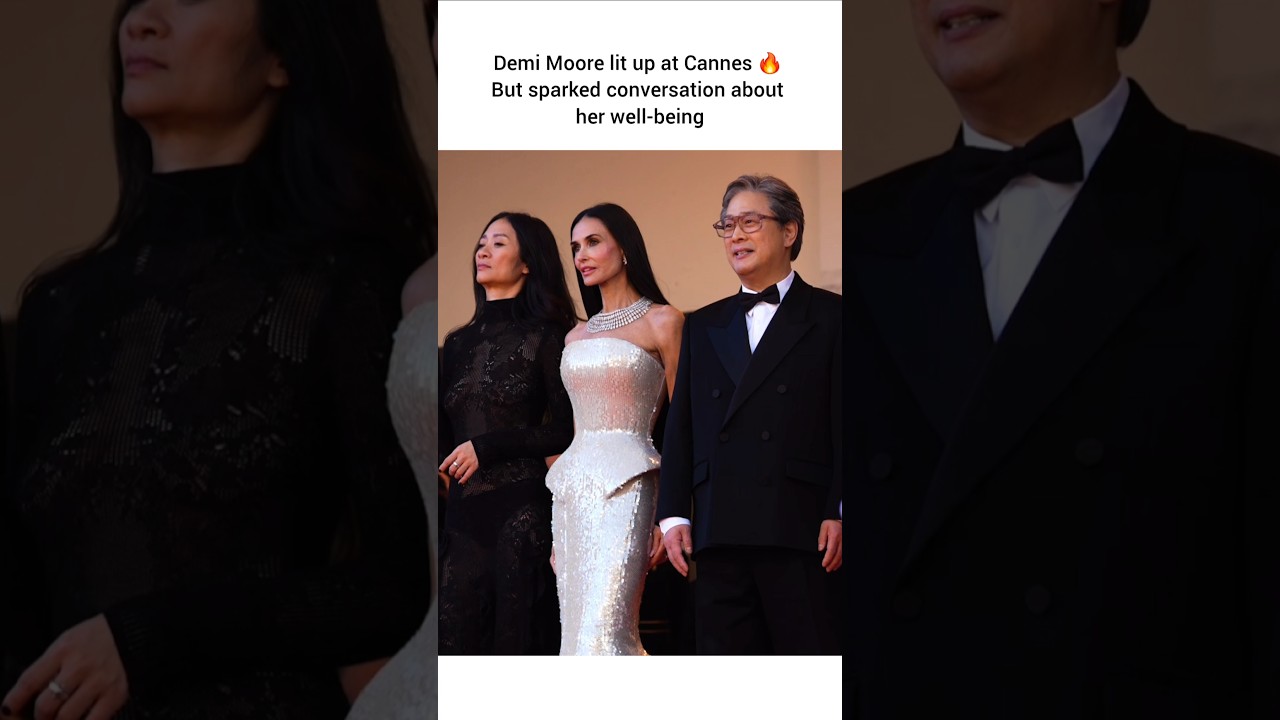 Demi Moore Cannes film festival red carpet #celebritynews #fashion #celebrity