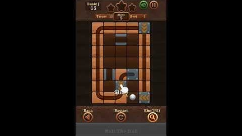 Roll The Ball Slide Puzzle 2 - Moves Basic J Level 15 Walkthrough