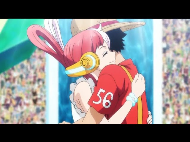 Luffy meets uta after a long time | one piece film red class=