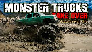 MONSTER TRUCKS TAKE OVER AT AZUSA CANYON OFF ROAD OHV | SAN GABRIEL CANYON OHV