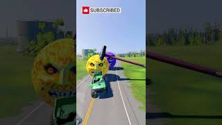 Big & Small Moon Cars vs Giant Axe #3 - BeamNG.Drive