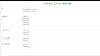 Modbus RS485 Configuration on M172