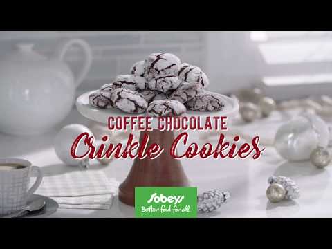 Coffee Chocolate Crinkle Cookies