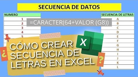 COMO CREAR SECUENCIA DE LETRAS EN EXCEL.