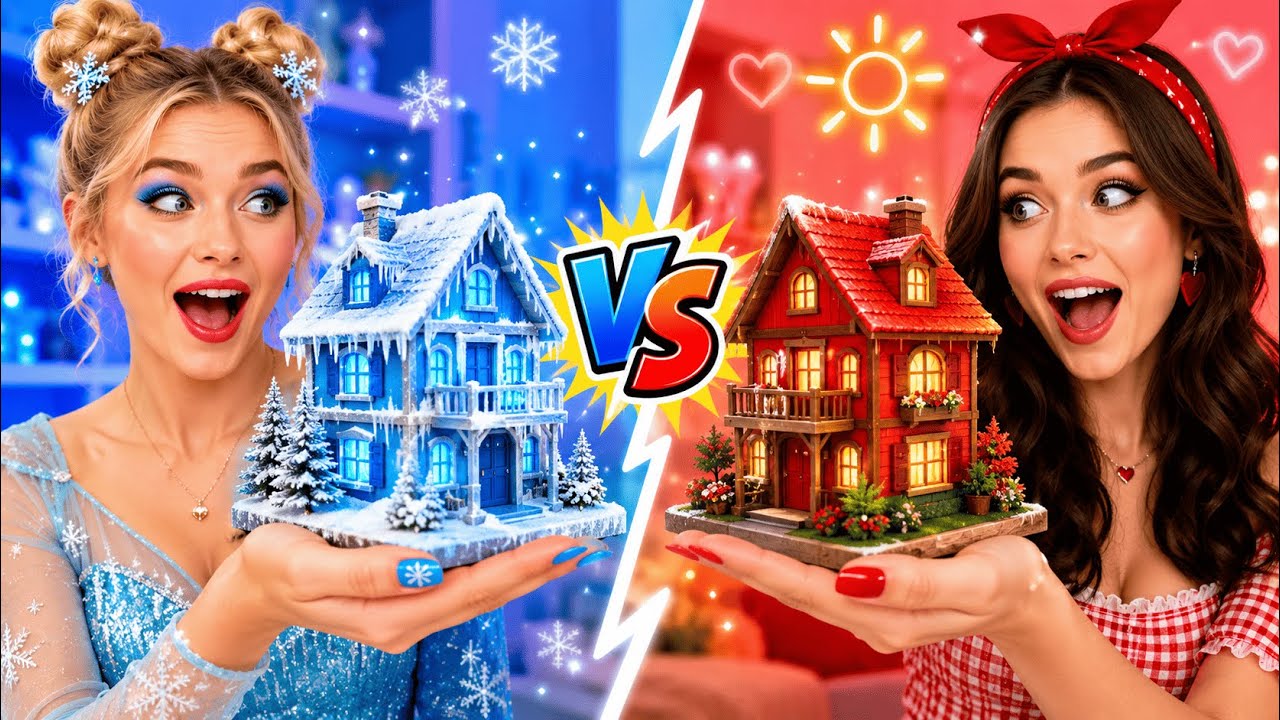 123GO BARU! TANTANGAN MAKEOVER HANGAT vs DINGIN! ❄️🔥 Apakah Anda akan memilih warna biru atau merah?
