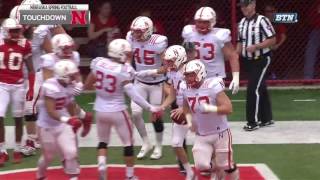 Tristan Gebbia Finds the Endzone in Nebraska Spring Game 2017