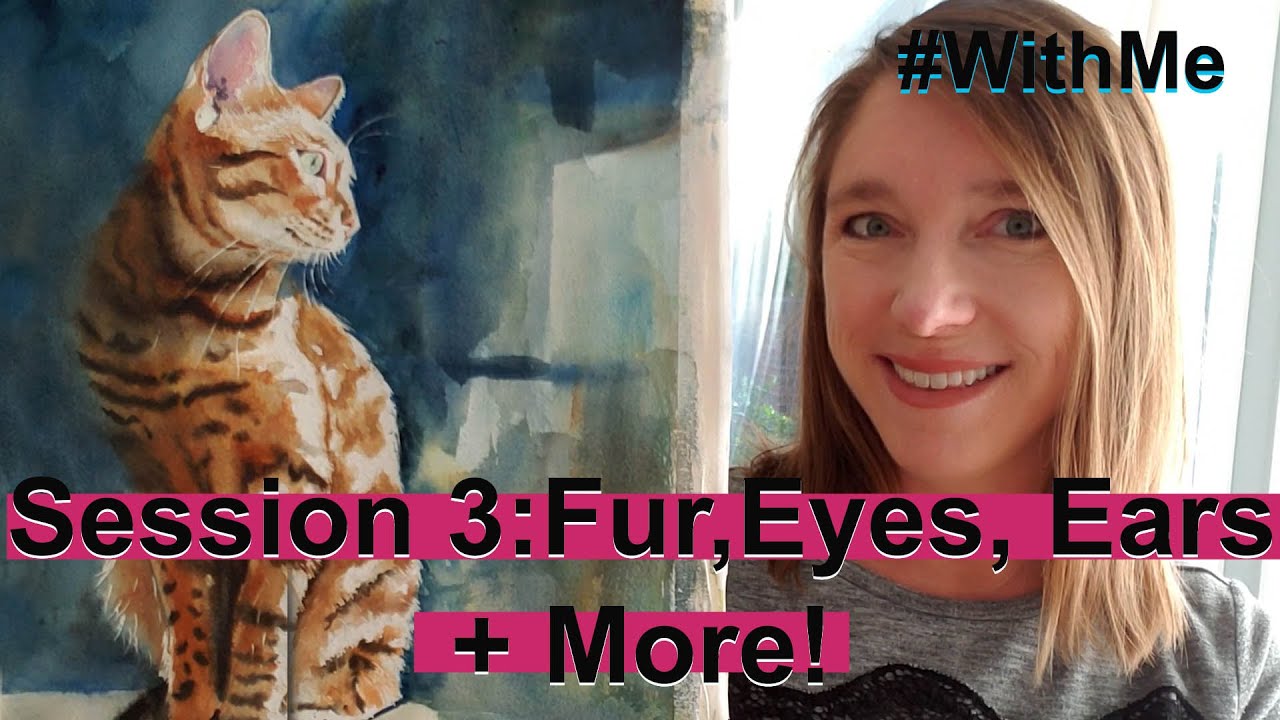 How to paint a bengal cat - Session 3 - Beginners Watercolor Tutorial